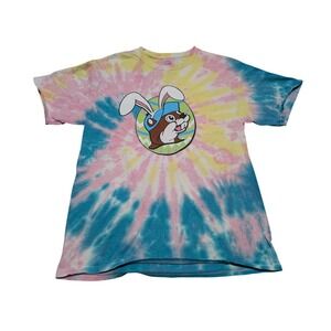 Buc-ee's But Did You Dye Easter Tie Dye Graphic T-Shirt Mens Medium Pink Blue
